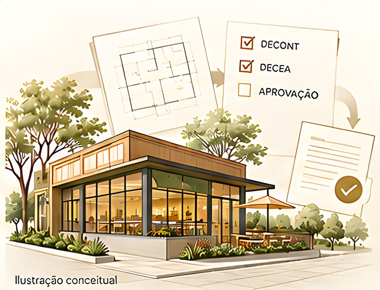 Ilustração conceitual — Comércio e serviços